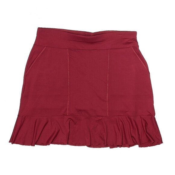 Bloquv Athletic Skirt  golf Skort red Size SMALL Flounce Hem Pockets  Like new - Picture 1 of 4